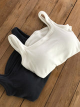 Pinter Ribbed Padded Tank Top