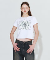 Flower D Logo T-shirt_White