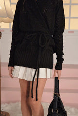Milky wrap cardigan - black   