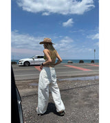 WIDE TUCK NYLON PANTS