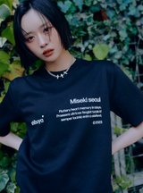 BENNY × Miseki SEOUL  タイポグラフィックショートスリーブ_ブラック