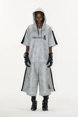 ディストレスエンブロイダードスポーツショーツ