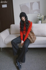 Steady Round Color Long Sleeve Cardigan