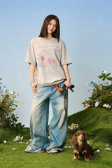 ラインドッグルーズフィットTシャツ