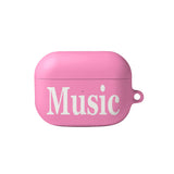 Pink Music Glossy AirPods Case