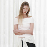 (T-7060)STRAP OFF SHOULDER KNIT