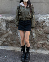 Fur ma-1 crop jumper