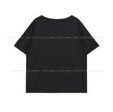 スターレタリングアンバランス半袖Tシャツ