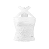 Lace Halter Tube Top [White]