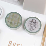 Autumn Check Masking Tape / Mint fog