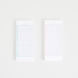 stripe checklist non-sticky memopad set (PINK+GREEN)