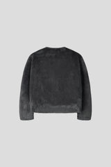 MG mink puffer tweed reversible jacket (2 colors)