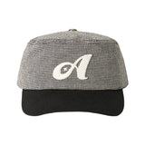 Two Tone Houndstooth Pillbox Cap (Black)