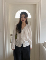 #Romantic Lace Cotton100 Strap Blouse