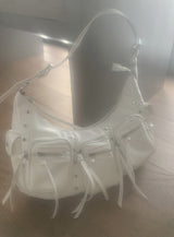 セランダーポケットタッセルショルダーバッグ(white)