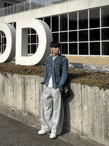 ONE SIDE SNAP BUTTON SWEAT PANTS