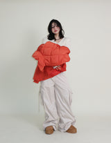Carrot Diamond Quilting Unisex High Neck Padding (100% Wellon)
