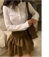  Classic Curve Semi-Slim Fit Collar Long Sleeve Bone T-Shirt (3 Colors)