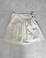 SLOW BUTTON FLARE MIDI SKIRT