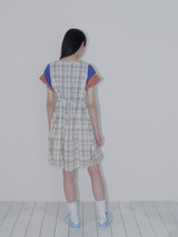 バルーンチェックドレス (イエロー)