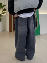 Two Pocket Balloon Big Denim Pants 2C