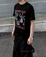 タッチグラフィックオーバーサイズハーフTシャツ