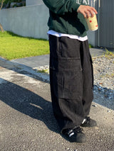 Big Pocket Balloon Cargo Denim Pants 2C