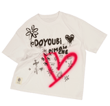 【MADE】Doyoubi Dimanche Rakugaki Short-Sleeved T-shirt [White]
