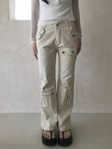 Louple Cargo Pocket Semi Bootcut Long Pants