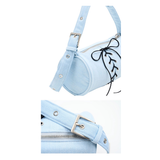 2WAY BELTED STRAP BARREL BAG SMALL_LIGHT WASH DENIM