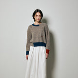 Color Block Crewneck Sweater
