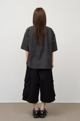 Myth Cropped Check Shirt