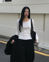 [BELLIDE MADE] Cookie, stripe finger hole T-shirt