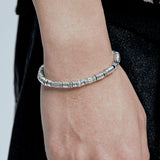 feather & antique silver beads bracelet