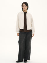 BLACK DENIM WIDE JEANS