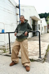 PIGMENT HENLEY NECK BUTTON HOODIE