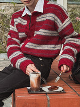 [wool21%] sway multi-stripe cardigan