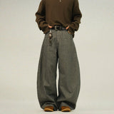 FF Stripe Curved Wide Pants