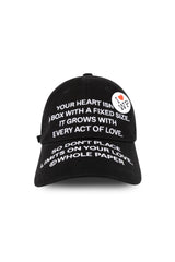 TEXT BALL CAP (BLACK)