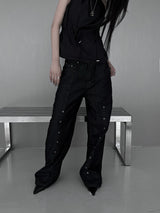 line rivet unique denim