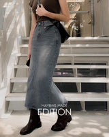 [MADE] Halfi denim long skirt