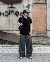 ミジュサイドスナップバルーンスウェットパンツ