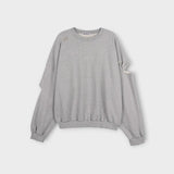 3タップダメージカッティングスウェットシャツ (3color)
