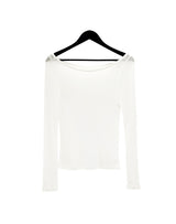 レンヌシースルーボートネック長袖Tシャツ