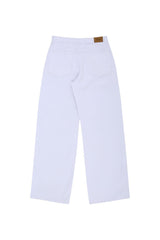 Damage wide white pants