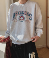 Arkansas Crack Lettering Brushed Sweatshirt