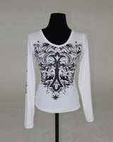 クロムクロスVネック長袖Tシャツ