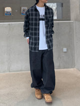 Non-Fade Balloon Denim Pants (No.854)