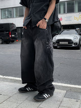 Ty Sun Balloon Wide Banding Denim Pants