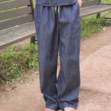 Armand Linen Denim Wide Pants